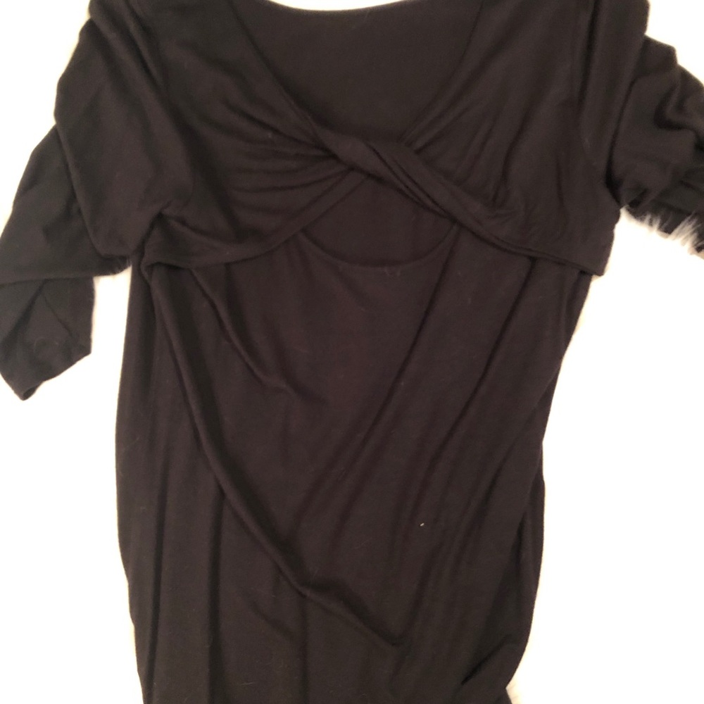 Very soft Black Top with a Twist